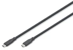 Digitus USB-C čierna / Kábel / USB 3.2 Gen 2 / 10 Gbps / PD 100 W / 1 m (AK-300342-010-S)