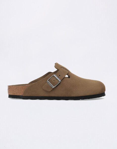 Birkenstock Boston Soft Footbed Suede Leather Dark Tea Tonal FB 43