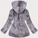 Dámská šedá bunda kapucí model 16189655 S'WEST Barva: odcienie szarości, Velikost: