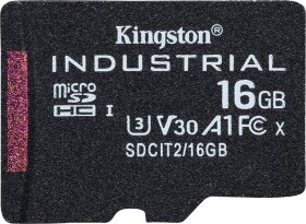 Kingston Industrial MicroSDHC 16 GB Class 10 UHS-I/U3 A1 V30 (SDCIT2/16GB)