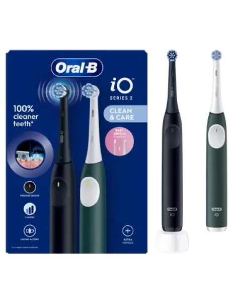 Oral-B iO Series 2 Duo Night Black-Forest Green / Elektrická zubná kefka / 2 ks (iO2 Duo)