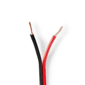 Nedis Repro kábel 2x 1.50 mm2 čierna-červená / Meď / 100.0 m / Okrúhly / PVC (CABR1500BK1000)