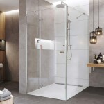 Mereo Sprchovací kút, Novea, obdĺžnik, pántový, 90x120 cm, chróm ALU, sklo Číre, dvere ľavé a pevný diel CK10217ZL