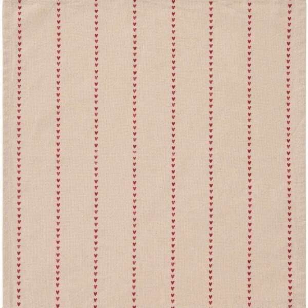 Ib Laursen Bavlnený obrúsok Valentina Red Hearts 40 × 40 cm
