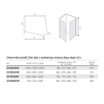 Mereo Sprchovací kút, Novea, štvorec, pivotový, 100x100 cm, chróm ALU, sklo Číre CK13933ZVR