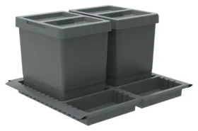 Elletipi METROPOLIS PTC28 / Vstavaný odpadkový kôš / do zásuvky / 15 +15 l / veko Flip UP