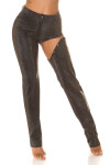 Sexy Koucla Wetlook Pants with Snake Print & Cut Out SNAKE L