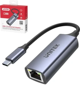 Unitek U1323A sivá / Sieťová karta / USB-C / RJ-45 / 1000 Mbit/s (U1323A)
