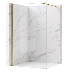 REA/S - Sprchová zástena Flexi Transparent / Brush Gold 110 KPL-K99261