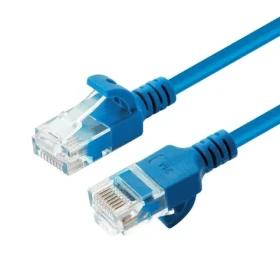 MicroConnect CAT6a U/UTP SLIM 0.5m modrá / LSZH (V-UTP6A005B-SLIM)