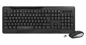 LogiLink ComboSet čierna / Bezdrôtová sada klávesnice a myši / 1000 DPI / 2.4 GHz (ID0194)