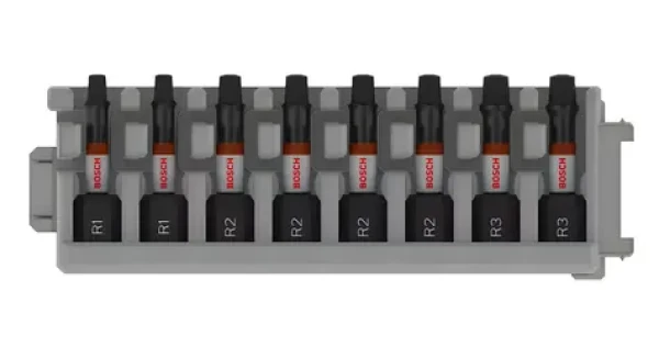 BOSCH 8dielna sada predĺžených bitov PRO Impact SQ / R1×2, R2×4, R3×2 / dĺžka 55 mm / šesťhran 1/4" (2608521U58)