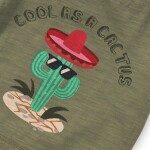 Tričko chlapčenské s krátkym rukávom, Minoti, CACTUS 1, khaki - 56/62 | 0-3m