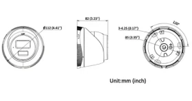 HiLook IPC-T240HA 2.8 mm / Vonkajšia IP kamera / Turret / 4Mpix / Motion Detection 2.0 / IR 30m / IP67 (311321919)