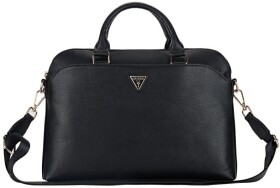 Guess Bag Guess Grained Zipper Pocket Triangle Logo 15" black
