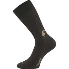 VOXX Ponožky bavlněné CASHMERE LOVE s kašmírem a ionty stříbra TMAVĚ HNĚDÉ (3 páry) 39-42 120984