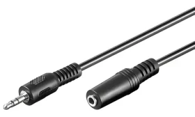 Goobay 50431 predlžovací audio kábel 3,5 mm jack čierna 2 m / Audio kábel / Predlžovací / 3-pin (50431)