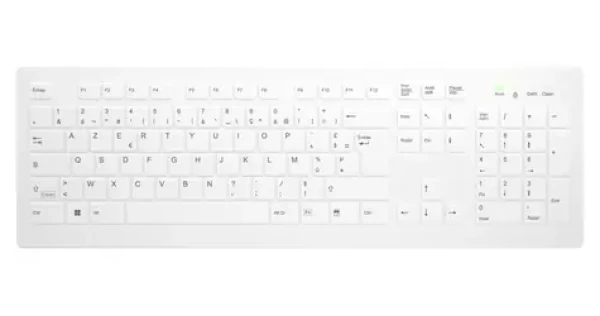 Contour ACTIVE KEY AK-C8112 Wireless biela / Klávesnica bezdrôtová / Hygienická / AZERTY / 105 kláves / 2.4 GHz / 4X AAA (AK-C8112-FU1-W/FR)