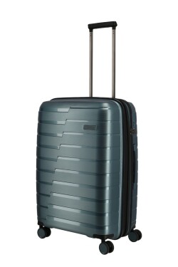 Stredný škrupinový kufor na kolieskach Travelite Air Base M Ice blue