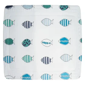 Spirella SANTORINI protišmyková podložka do sprchy motív rybičky / PVC / 55 x 55 cm (7610583192486)