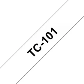 Brother TC-101 / Páska pre tlačiareň štítkov / 12 mm / 7,7 m / čierna tlač na čírom podklade / laminovaná (TC101)