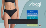 Dámske bavlnené nohavičky GO Daily Tai - BLACK - black 0004 - SLOGGI BLACK XS