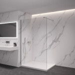 CERANO - Sprchová zástena Walk-in Onyx Cube Ľ/P - 10 mm - hranatá vzpera - chróm, transparentné sklo - 160x200 CER-8050BD8426