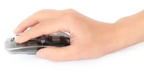 Manhattan bezdrôtová myš čierna, priehľadná / Myš / RGB podsvietenie / 1600 DPI / dobíjací / USB-A prijímač (190268)