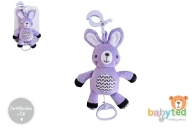 BABYTED Plyšový zajačik s hracím strojčekom