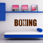 Veselá Stena Samolepka Nápis boxing Farba: modrá, Veľkosť: 80 x 23 cm