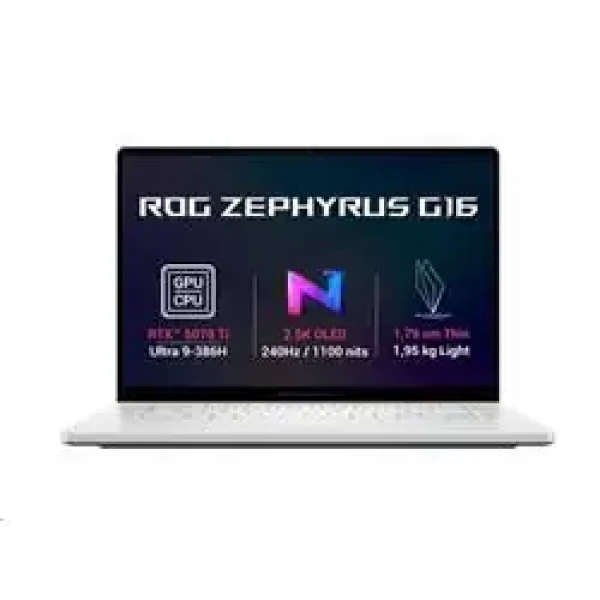 Asus ROG Zephyrus G16 biela / Herný notebook / 16" OLED 2560x1600 / Intel Core Ultra 9 386H 2,1 GHz / 32GB / 1TB SSD (GU606AR-TB011WZ)