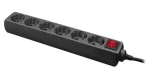 LogiLink LPS202B čierna / Zásuvkový blok / 6 zásuviek / 3500 W / 1,4 m / vypínač (LPS202B)