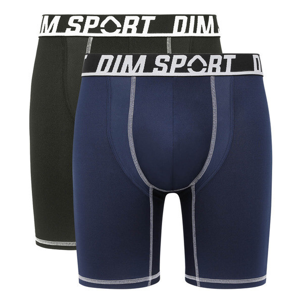 Pánske športové boxerky ks DIM SPORT LONG BOXER 2x DIM SPORT čierna