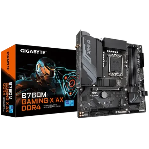 GIGABYTE B760M GAMING X AX DDR4 / B760 / LGA 1700 / 4x DDR4 / PCIEx16 / 1x 2.5GLAN / mATX (B760M GAMING X AX DDR4)