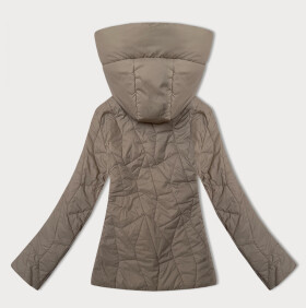 Tenká béžová dámska prešívaná bunda s kapucňou J Style (16M9250-62) odstíny béžové S (36)