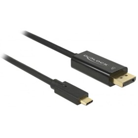 Delock USB-C® / DisplayPort káblový adaptér USB-C ® zástrčka, Konektor DisplayPort 2.00 m čierna 85256 pozlátené kontakty Kábel pre displeje USB-C®; 85256