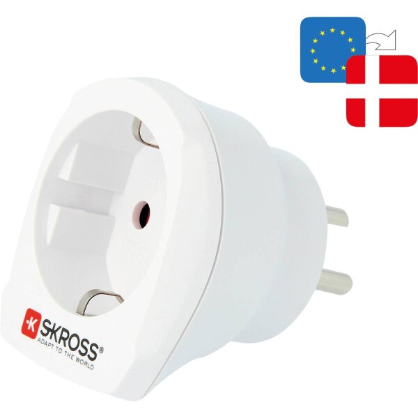 Skross 1.500232-E cestovný adaptér CA EU to DEN; 1.500232-E