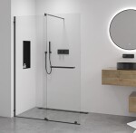CERANO - Sprchová zástena Walk-in Medin L/P - 8 mm - čierna matná, transparentné sklo - 180x195 - dvojdielna posuvná CER-478027