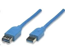 Manhattan predlžovací kábel USB 3.0 AA modrý / Kábel / 2 m / 5 Gb/s (322379)
