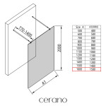 CERANO - Sprchová zástena Walk-in Onyx Duo Ľ/P - 8 mm - guľatá vzpera - čierna matná, industriálne sklo - 160x200 CER-8050BD2423