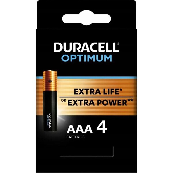 DURACELL - Optimum alkalická batéria mikrotužková AAA 4 ks (42391)