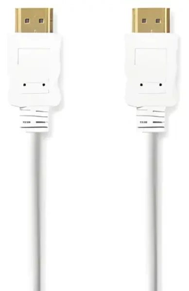 Nedis HDMI kábel s Ethernetom 2 m biela / Kábel HDMI / 4K 60 Hz / ARC / 18 Gbps (CVGL34060WT20)
