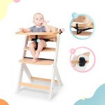 KINDERKRAFT SELECT Stolička jedálenská Enock Black, Premium