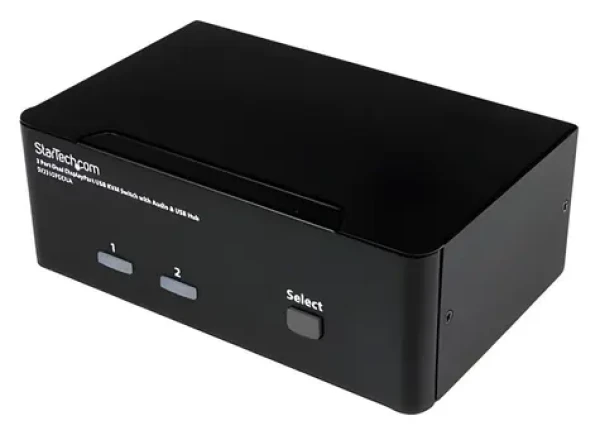 StarTech 6-portový KVM prepínač DisplayPort čierna / KVM prepínač / 3840×2400 px / USB / 1 užívateľ (SV231DPDDUA)
