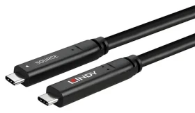 Lindy USB-C - USB-C 10 m čierna / Kábel / 5 Gbit/s / DisplayPort 4K / USB-C PD 20V (43398)