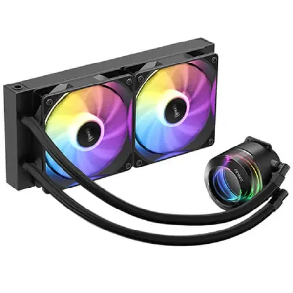 Antec WAK VORTEX LUM 240 ARGB čierna / 2x 120mm / 260W TDP / 1800 RPM @ 31 dB / RGB / AMD + Intel (0-761345-40054-1)
