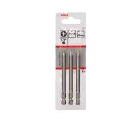 BOSCH 2607001535 / Sada skrutkovacích bitov PH2 89 mm (3 ks) / Extra odolné (2607001535)