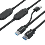 MediaRange MRCS244 čierna / Aktívny predlžovací kábel USB 3.0 / 15 m / 5 Gbit/s (MRCS244)