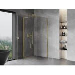 MEXEN/S - Mist-B sprchovací kút dvere krídlové 70 x 70, transparent, zlato 8A2T-070-070-50-00