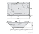 POLYSAN - DUO obdĺžniková vaňa s konštrukciou 200x120x45cm, biela 16211